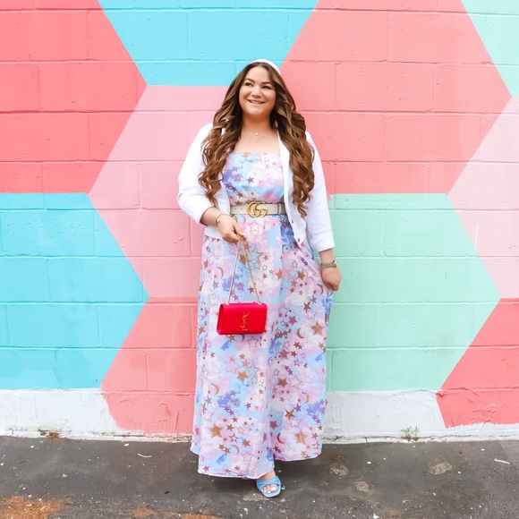 NEW Buddy Love Tie Dye Star Maxi Dress - Picture 1 of 9